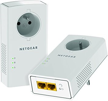 PACK 2 ADAPTATEURS CPL2000 AVEC PRISE 2 PORTS GIGABIT ETHERNET – Image 1