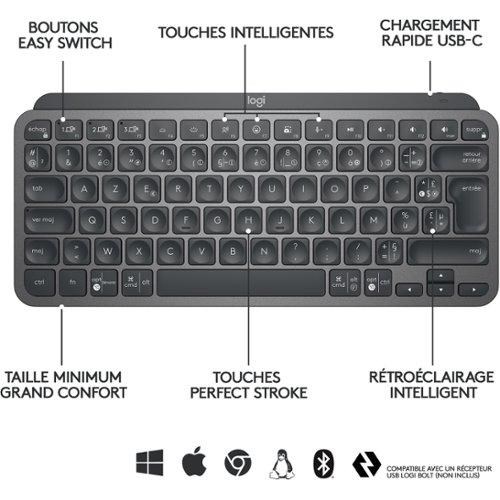 MX KEYS MINI WRLS ILLUMINATED KB GRAPHITE - FRA – Image 1