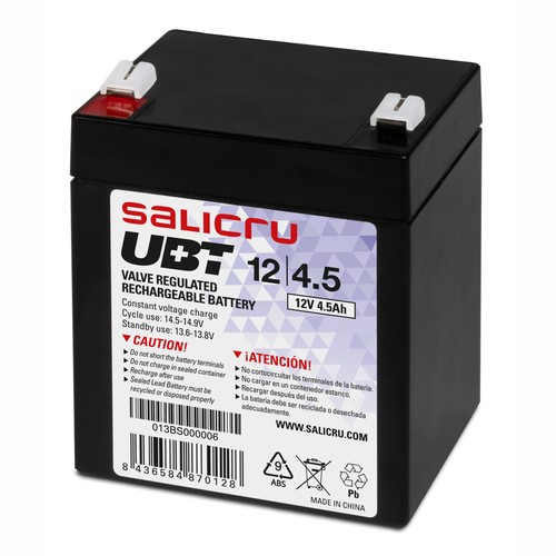 SALICRU BATTERIE AGM pour ONDULEUR UBT 12V / 4,5Ah – Image 1