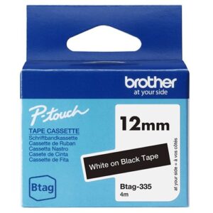BROTHER 12MM BTAG335 BLANC SUR NOIR