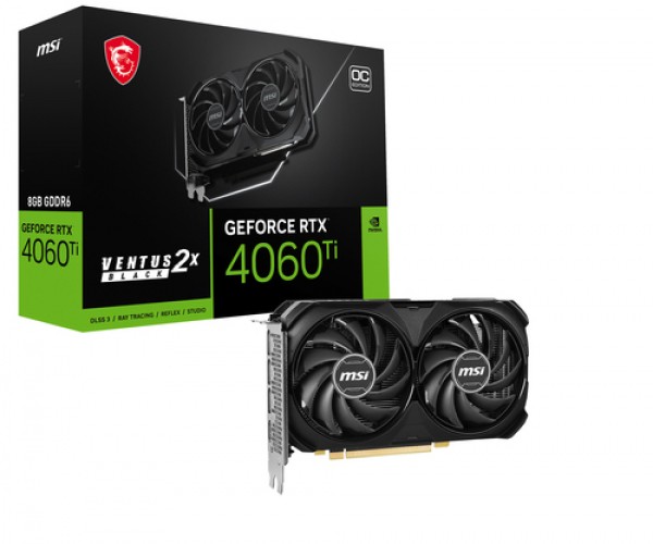 CV MSI RTX4060Ti VENTUS 2X BLACK 8G OC GDDR6 128BIT 3DP/HDMI – Image 2