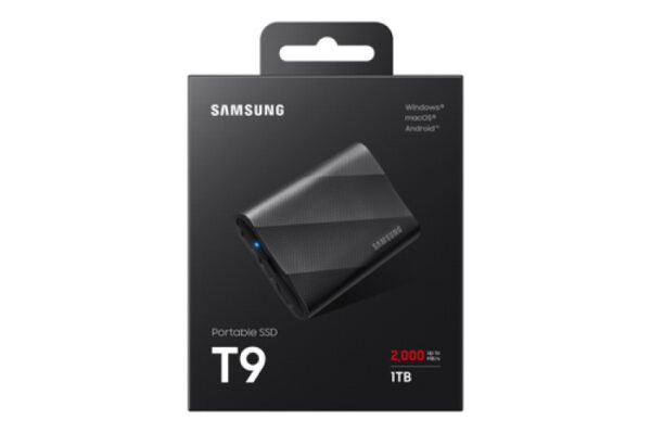 SAMSUNG Externe T9 1To SSD USB-C * MU-PG1T0B Noir (TCP 6€ incluse) – Image 1