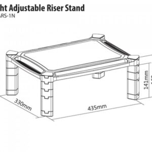 V7 DT1HARS-1E REHAUSSEUR ECRAN NOIR 435x330x168mm – Image 5