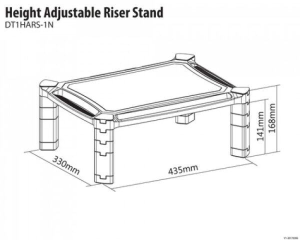 V7 DT1HARS-1E REHAUSSEUR ECRAN NOIR 435x330x168mm – Image 5