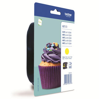 Brother LC123Y Ink Jet Jaune (coli/5) – Image 1