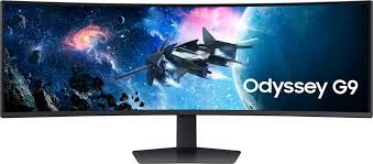 BOITE ABIMEE Odyssey G9 WQHD, VA, incurvé, 49", 5120 x 1440 à 240 Hz Rotation • Inclinaison • Hauteur, Hub USB HDMI (x2) • DisplayPort – Image 1