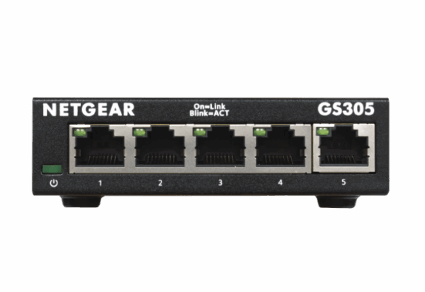 NETGEAR GS305-300PES * Switch 5 ports GbLAN Boîtier Métal – Image 1
