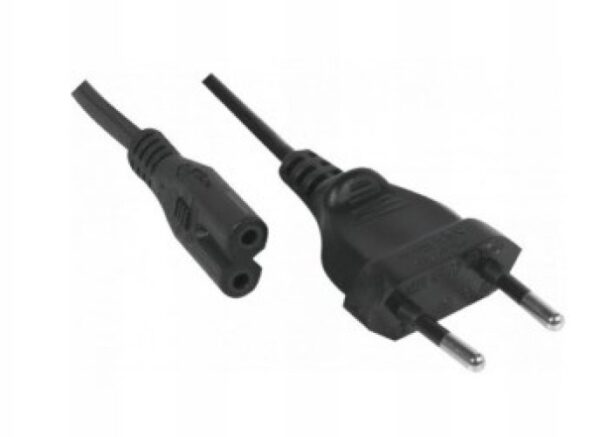 CABLE ALIM. NB CEE 7 (M) > IEC C7 (F) Bipolaire Noir 3.0m * 808311 – Image 1