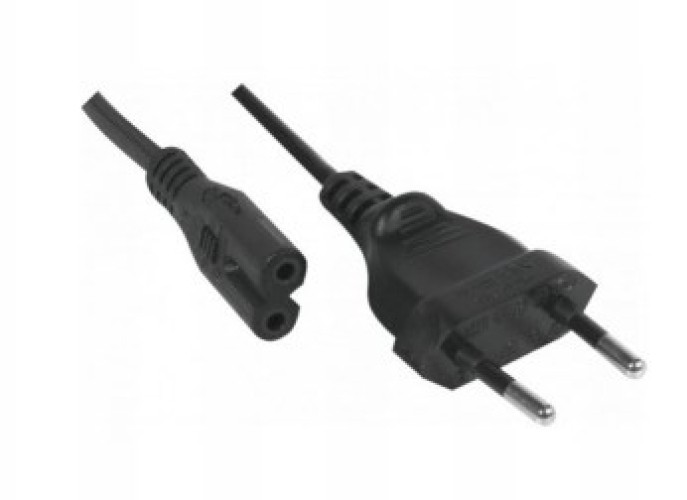 CABLE ALIM. NB CEE 7 (M) > IEC C7 (F) Bipolaire Noir 3.0m * 808311 – Image 1