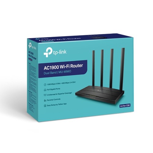 TP-LINK Archer C80 * Routeur WiFi AC1900 Wave2 MU-MIMO 1xWAN 4xGbL – Image 4
