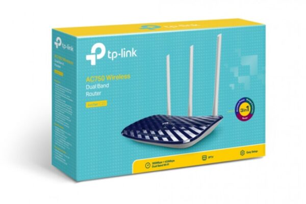 TP-LINK Archer C20 * Routeur WiFi AC750 Dual Band 1x WAN 4xLAN – Image 3