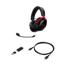 HyperX Cloud III S Casque Gamer sans fil - Noir et rouge