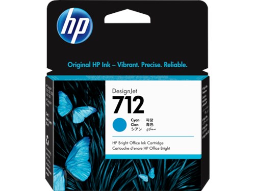 HP 712 29-ml Cyan DesignJet Ink Cartridge (MC50) – Image 1