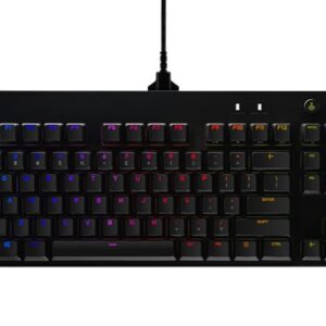 Logitech Clavier de jeu mécanique G Pro format compact TKL interrupteurs mécaniques tactiles (switches GX Blue) rétro-éclairage RVB avec technologie Lightsync