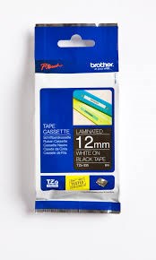 RUBAN 12mm laminé blanc/noir