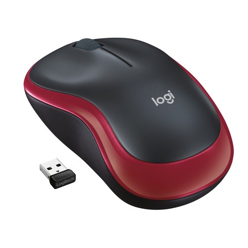 SOURIS LOGITECH M185 Ambidextre Optique s/fil • Rouge 910-002237