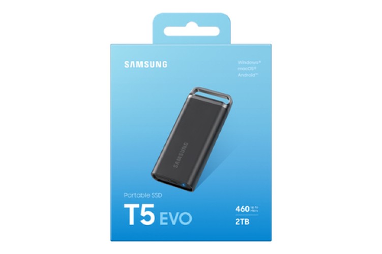 Disque Dur SSD Portable SAMSUNG T5 EVO 2To Noir USB3.2 * MU-PH2T0S – Image 1