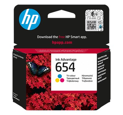 HP 654 Tri-color Original Ink Advantage Cartridge