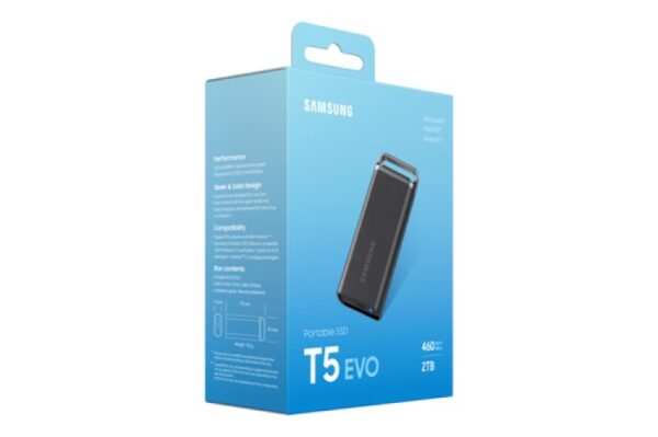 Disque Dur SSD Portable SAMSUNG T5 EVO 2To Noir USB3.2 * MU-PH2T0S