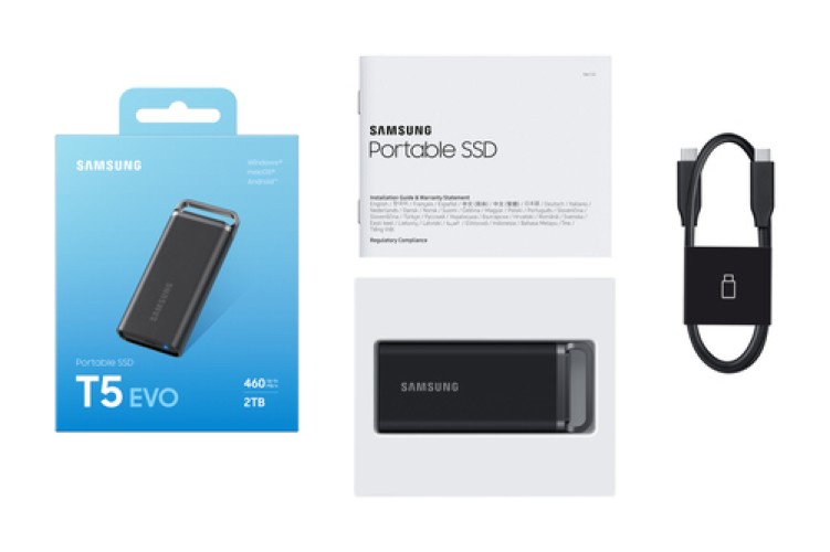 Disque Dur SSD Portable SAMSUNG T5 EVO 2To Noir USB3.2 * MU-PH2T0S – Image 4