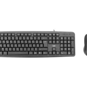 Souris filaire + clavier AZERTY noir