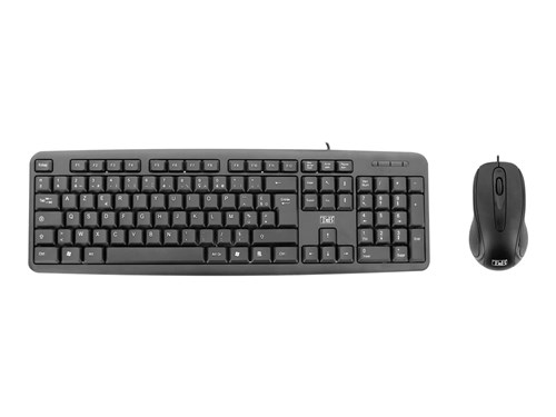 Souris filaire + clavier AZERTY noir