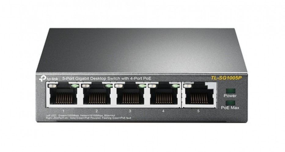 TP-LINK TL-SG1005P * SWITCH 5 ports GbLAN dont 4xPoE (65W) – Image 1