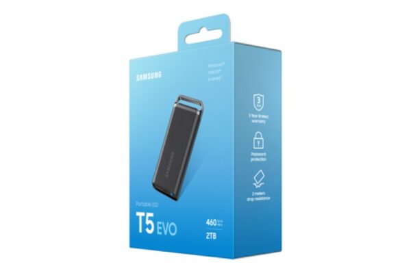 Disque Dur SSD Portable SAMSUNG T5 EVO 2To Noir USB3.2 * MU-PH2T0S