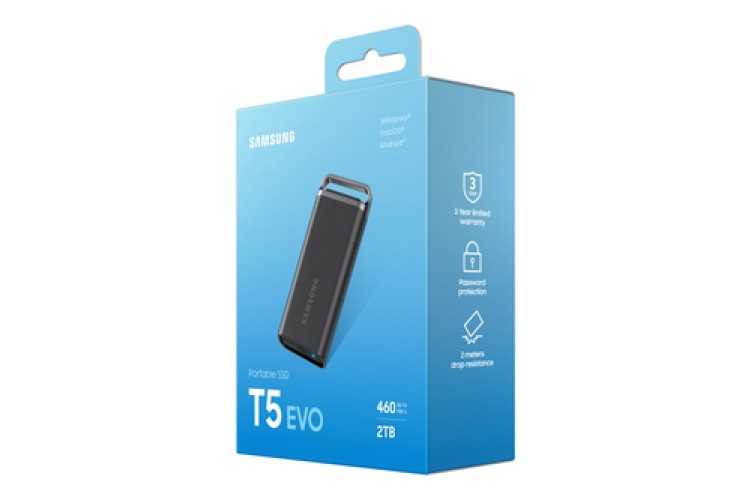 Disque Dur SSD Portable SAMSUNG T5 EVO 2To Noir USB3.2 * MU-PH2T0S – Image 3