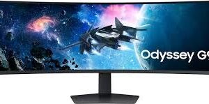 Odyssey G9 WQHD, VA, incurvé, 49", 5120 x 1440 à 240 Hz Rotation • Inclinaison • Hauteur, Hub USB HDMI (x2) • DisplayPort