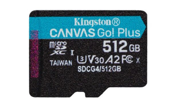 MicroSD 512Go Kingston UHS-I Canvas Go!+ c10 U3 V30 * TCP 4.60€ incl.