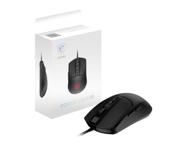 SOURIS MSI Forge GM100 GAMING 6400dpi ambidextre filaire USB * Noir