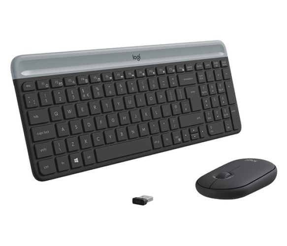 CLAVIER & SOURIS LOGITECH MK470 Ultra-Slim s/fil USB * Noir