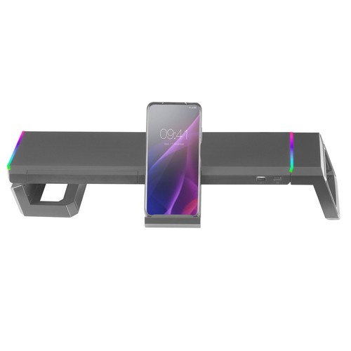 Mars Gaming REHAUSSEUR D'ECRAN +Support Tab/Tél. RGB * MGS-ONE (Noir)