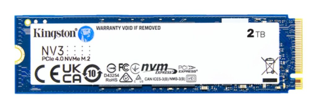 Disque Dur SSD Kingston NV3S 2To M.2 NVMe PCIe (Nu) 2280