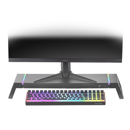 Mars Gaming REHAUSSEUR D'ECRAN +Support Tab/Tél. RGB * MGS-ONE (Noir)