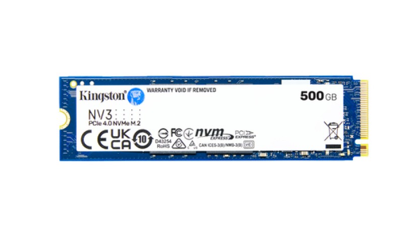 Disque Dur SSD Kingston NV3 500Go M.2 NVMe PCIe (Nu) 2280