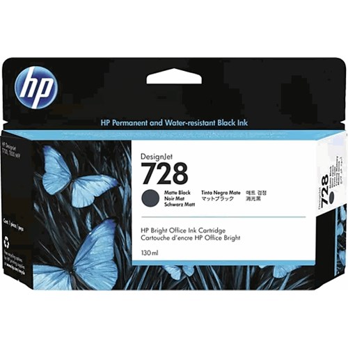 / HP 728 - Cartouche Encre Noir Mat - 130 ml