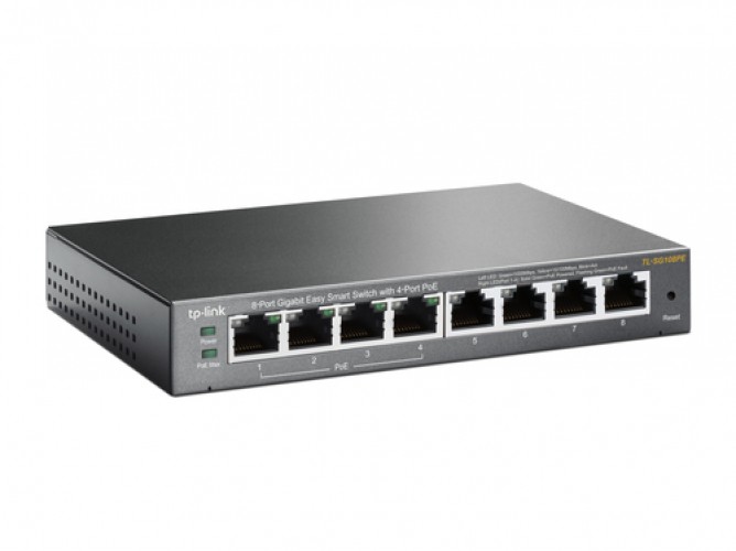 TP-LINK TL-SG108PE * SWITCH 8 ports GbLAN dont 4xPoE (55W) EasySmart